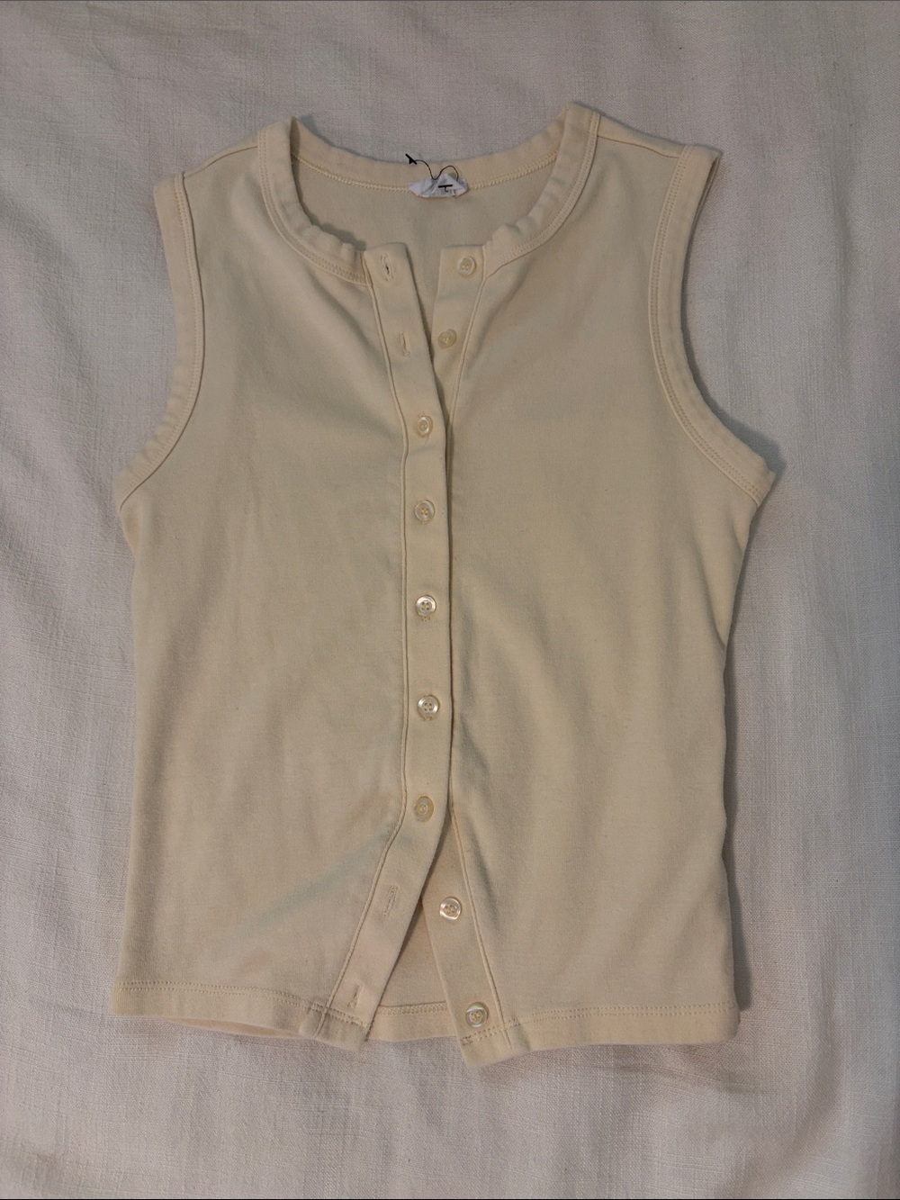 Cotton On Sleeveless Button-Down Top in light yellow
